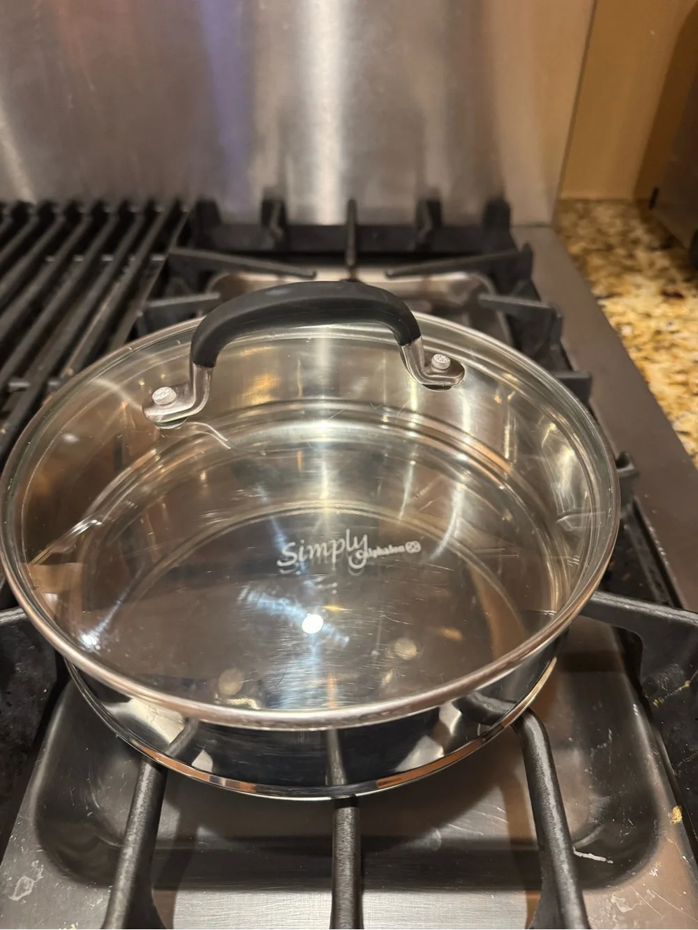 Simply Calphalon Stainless Steel Insert Pan with Clear Glass Lid (7.5” x 2”)